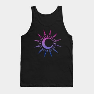 Bisexual Celestial Spiritual Bi Pride Flag Sun Moon Boho Yoga Tank Top